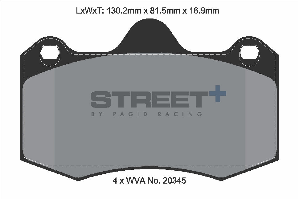 Pagid Street Plus brake pads T8000SP2001