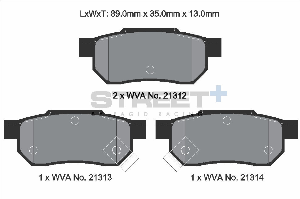 Pagid Street Plus brake pads T8004SP2001