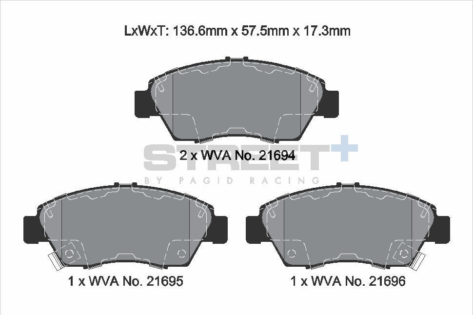 Pagid Street Plus brake pads T8006SP2001