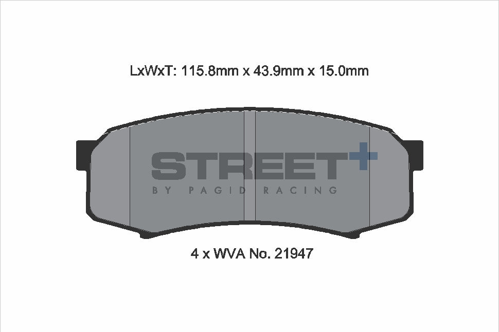 Pagid Street Plus brake pads T8007SP2001