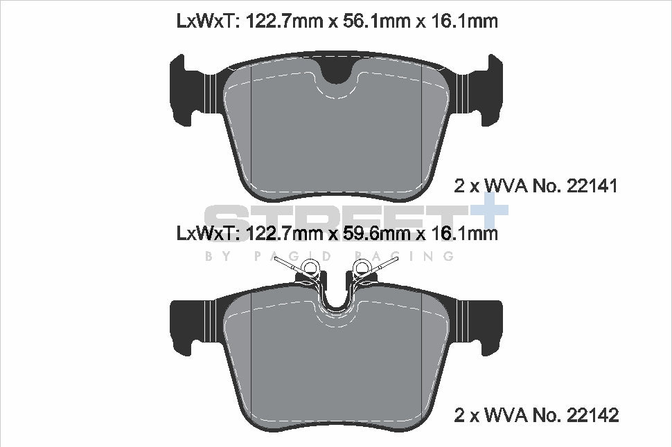 Pagid Street Plus brake pads T8012SP2001