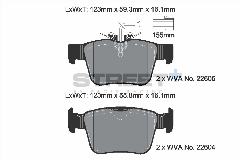Pagid Street Plus brake pads T8016SP2001