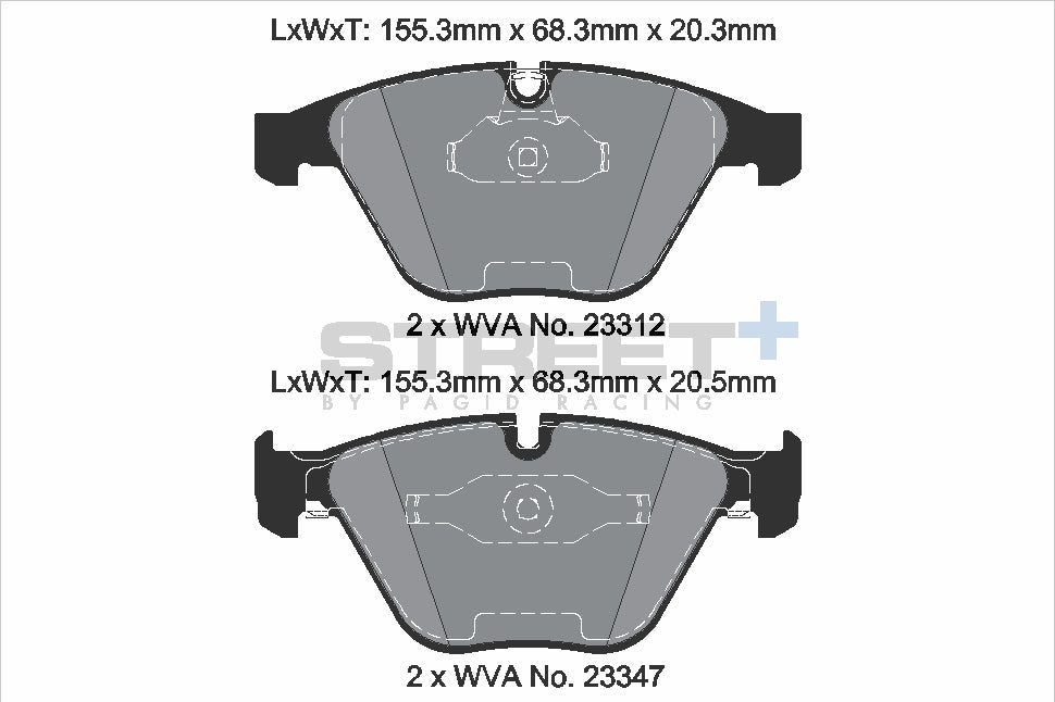 Pagid Street Plus brake pads T8023SP2001