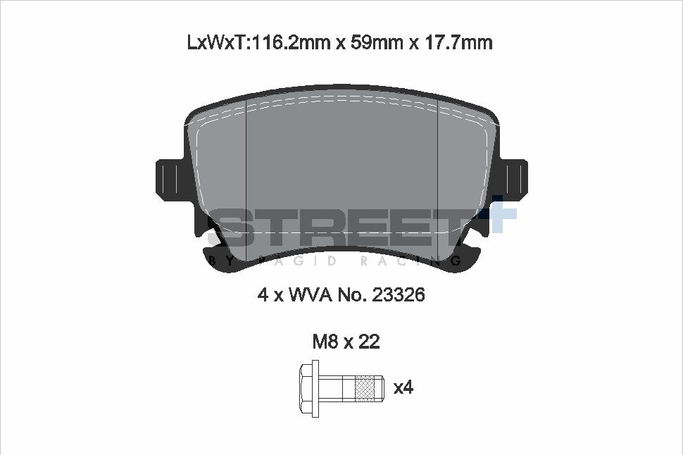 Pagid Street Plus brake pads T8027SP2001