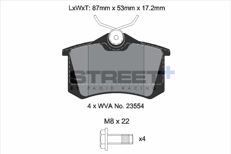 Pagid Street Plus brake pads T8032SP2001