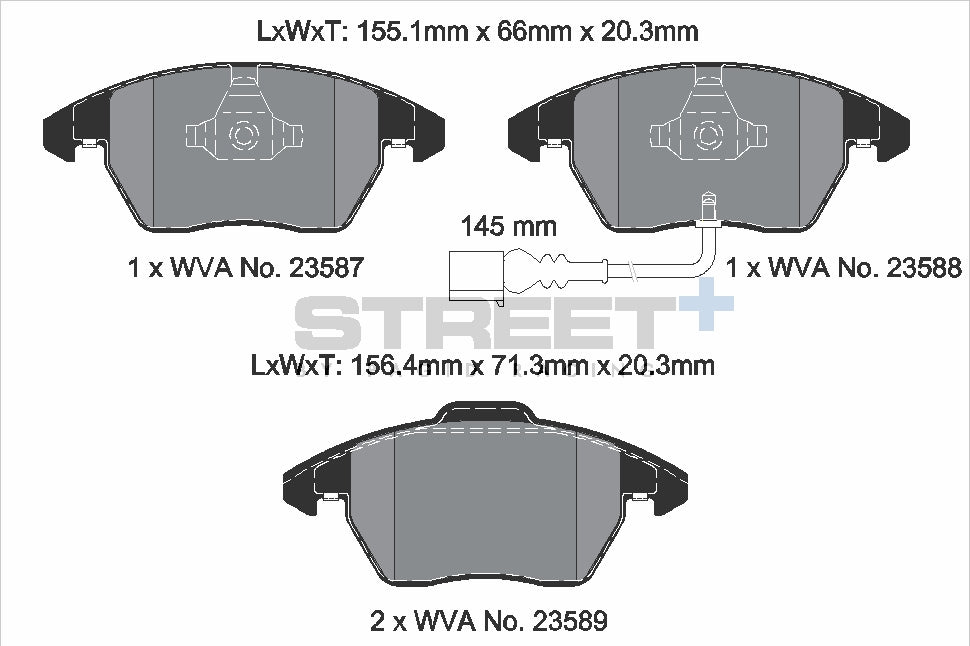 Pagid Street Plus brake pads T8033SP2001