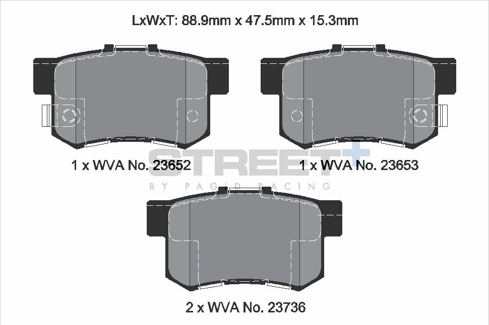 Pagid Street Plus brake pads T8034SP2001