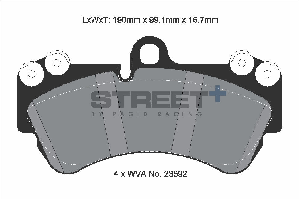 Pagid Street Plus brake pads T8037SP2001