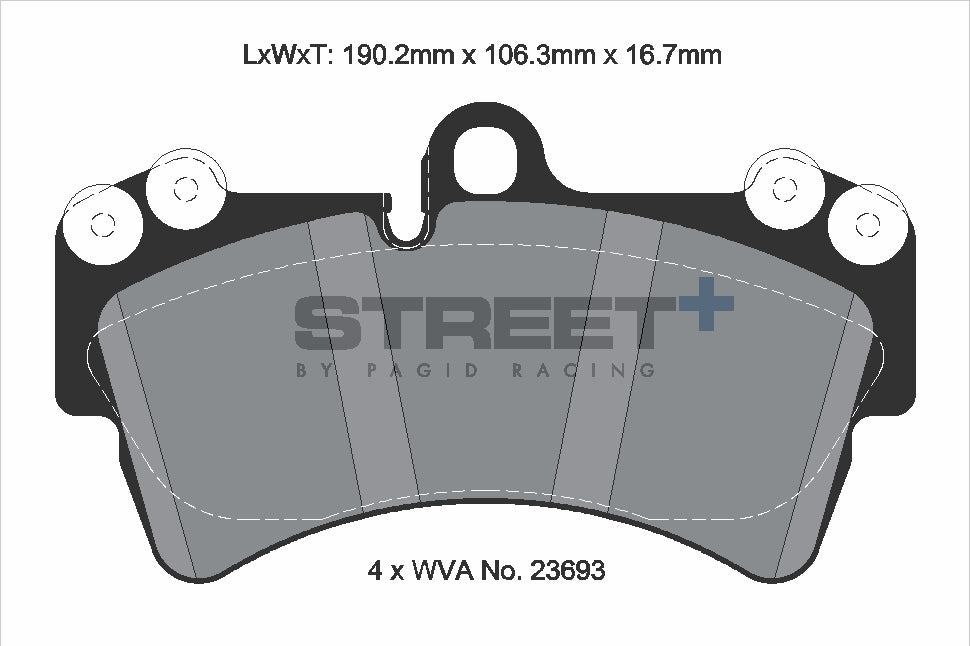 Pagid Street Plus brake pads T8038SP2001