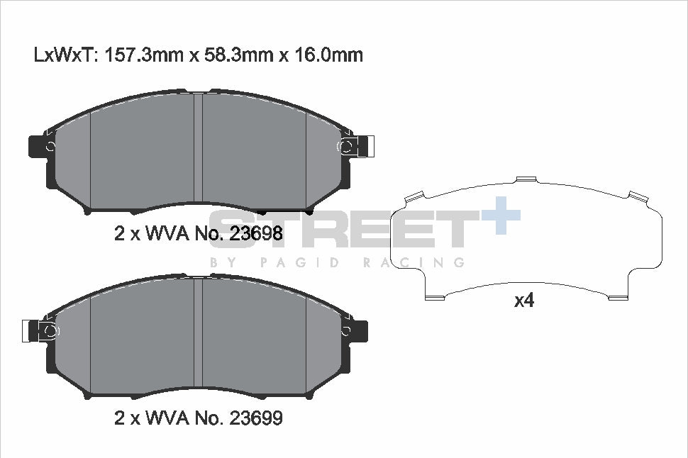 Pagid Street Plus brake pads T8040SP2001