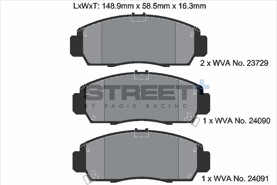 Pagid Street Plus brake pads T8042SP2001