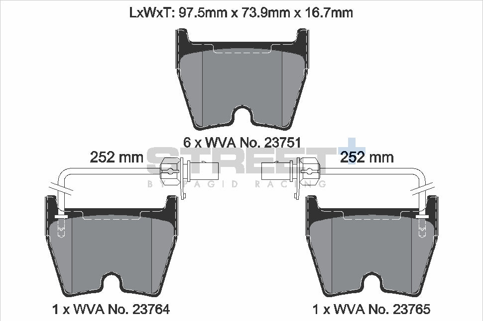 Pagid Street Plus brake pads T8044SP2001
