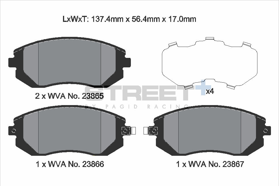 Pagid Street Plus brake pads T8047SP2001
