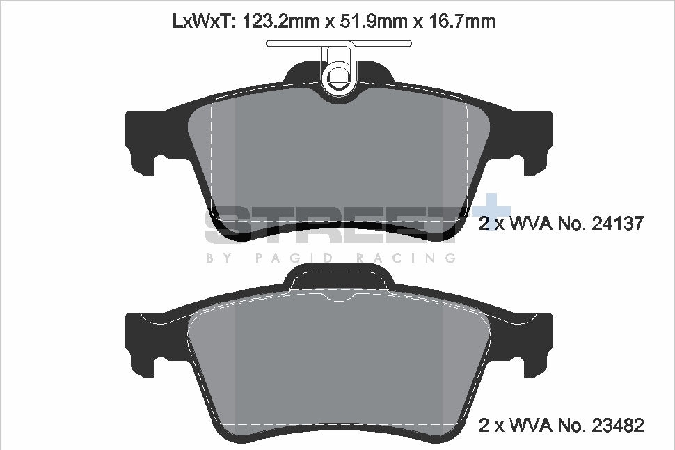 Pagid Street Plus brake pads T8057SP2001