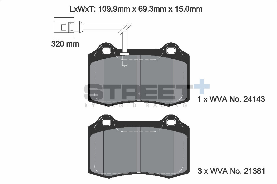 Pagid Street Plus brake pads T8058SP2001