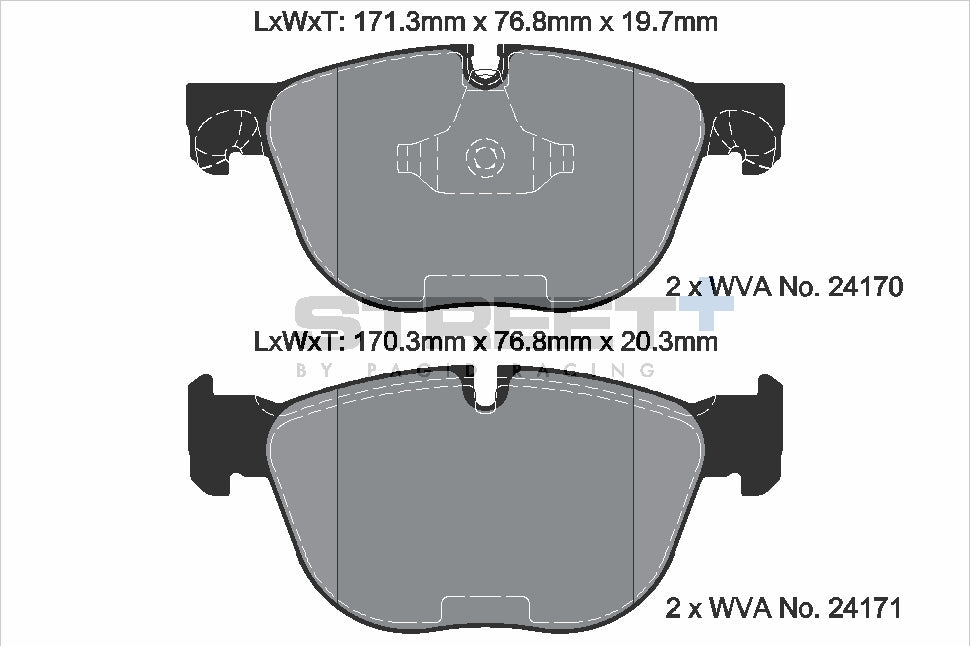 Pagid Street Plus brake pads T8060SP2001
