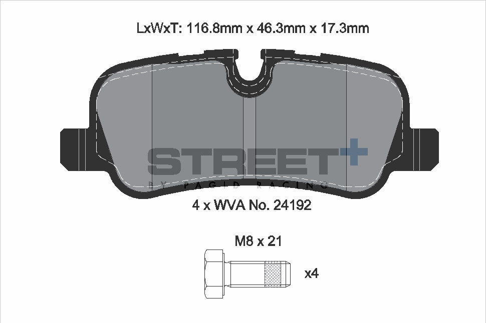 Pagid Street Plus brake pads T8061SP2001