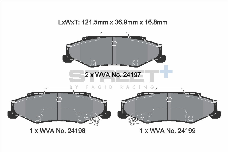 Pagid Street Plus brake pads T8063SP2001