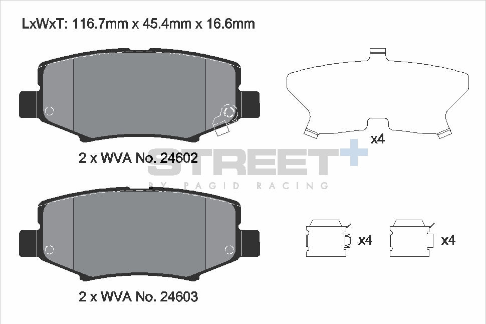 Pagid Street Plus brake pads T8081SP2001