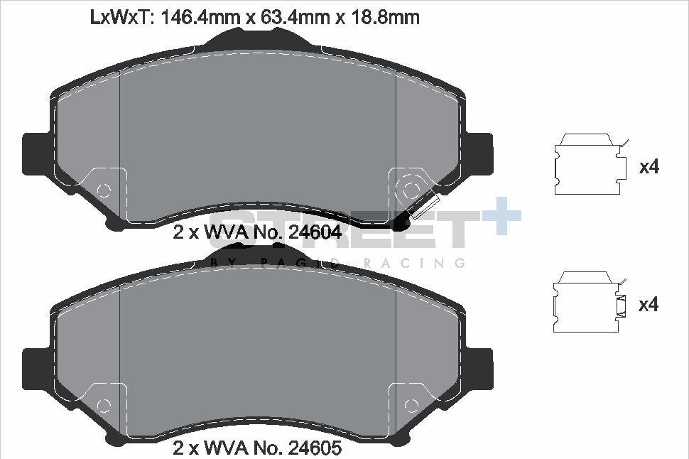 Pagid Street Plus brake pads T8082SP2001