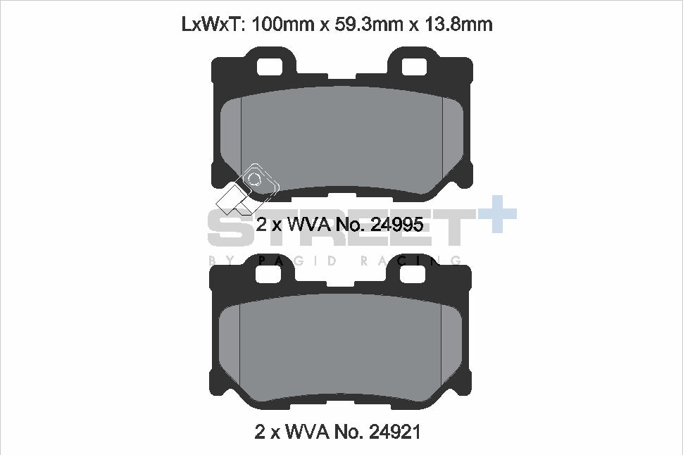 Pagid Street Plus brake pads T8100SP2001