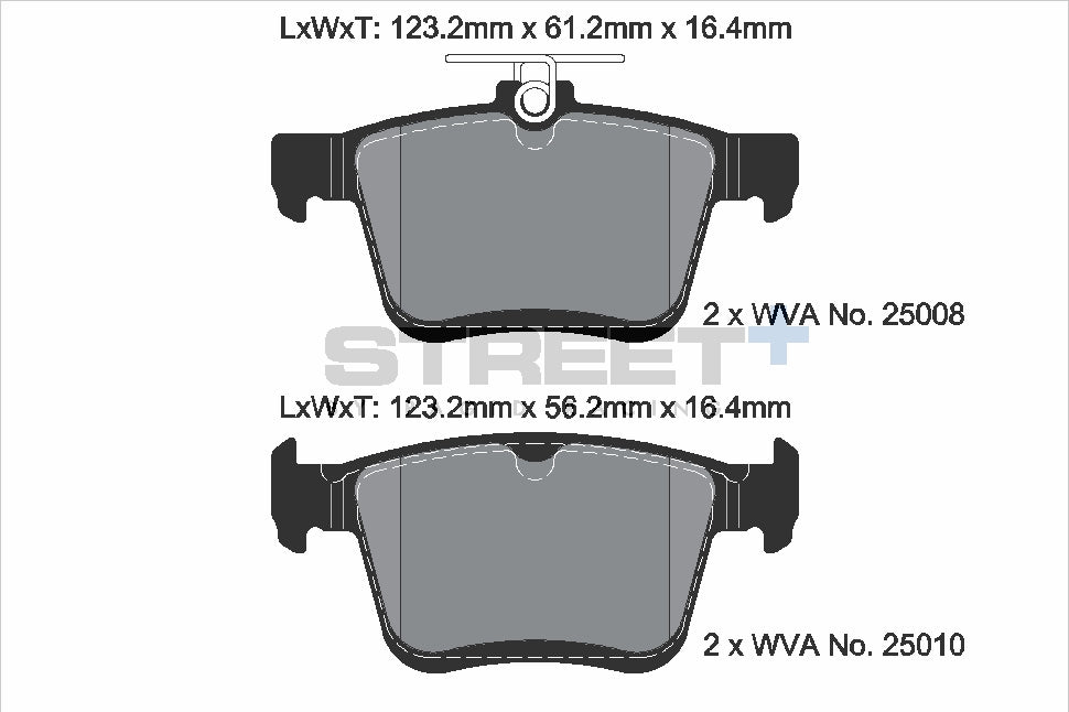 Pagid Street Plus brake pads T8101SP2001