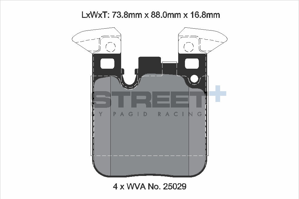 Pagid Street Plus brake pads T8105SP2001