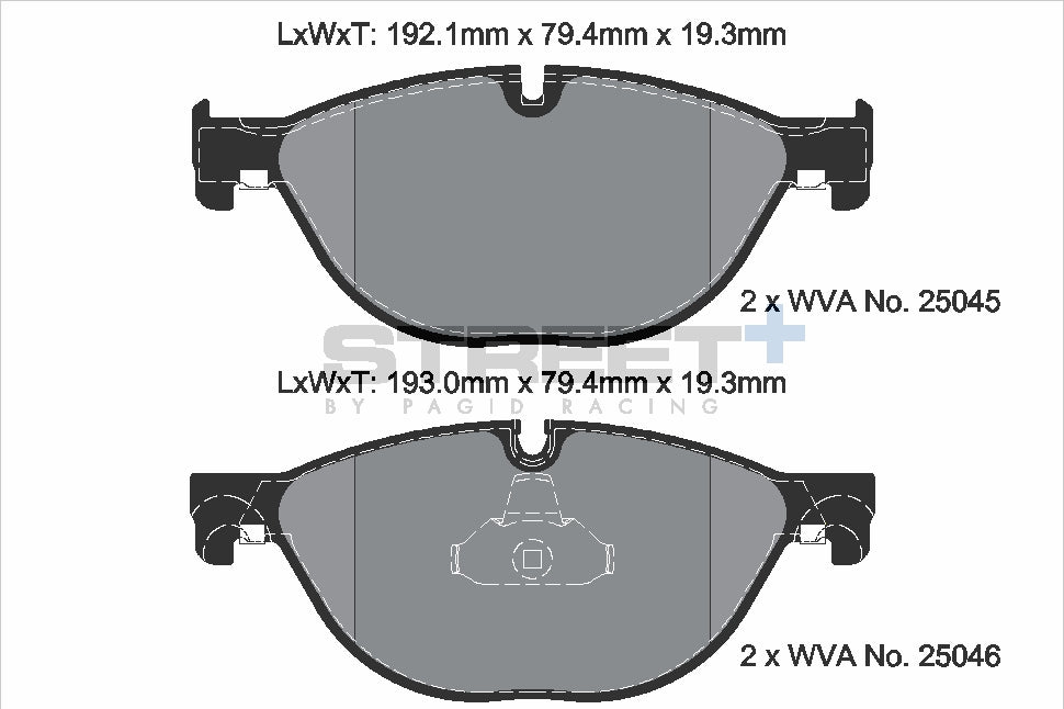 Pagid Street Plus brake pads T8106SP2001