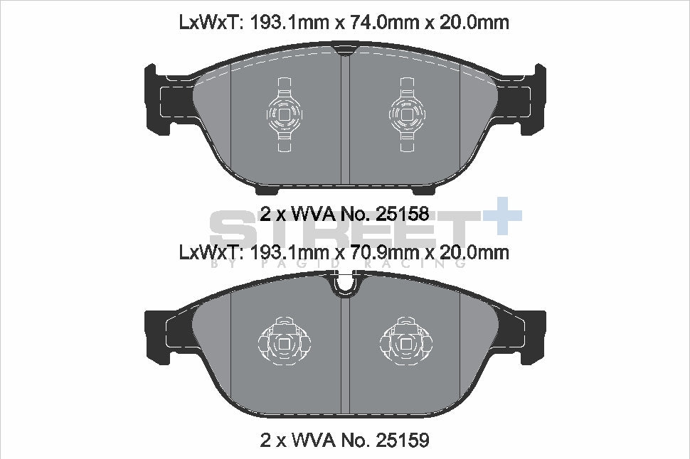 Pagid Street Plus brake pads T8109SP2001