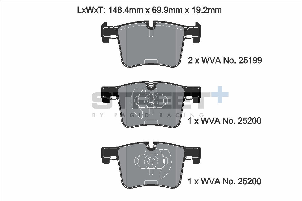 Pagid Street Plus brake pads T8113SP2001