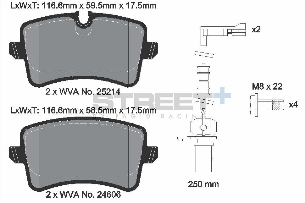 Pagid Street Plus brake pads T8114SP2001