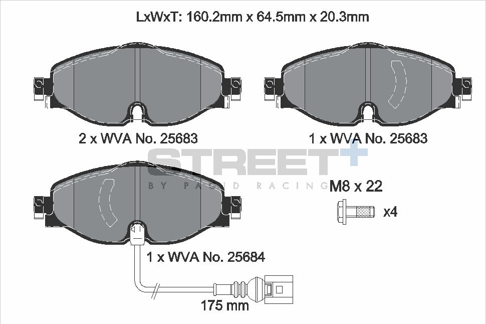 Pagid Street Plus brake pads T8122SP2001