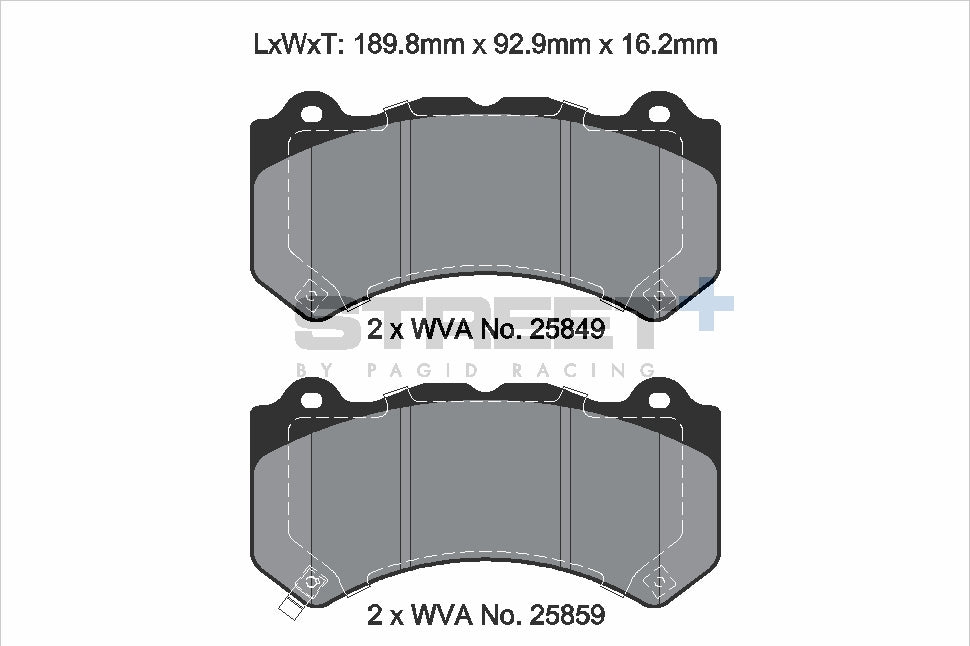 Pagid Street Plus brake pads T8127SP2001