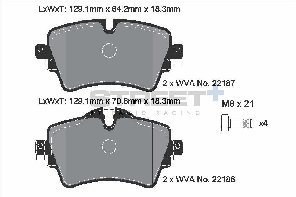 Pagid Street Plus brake pads T8161SP2001