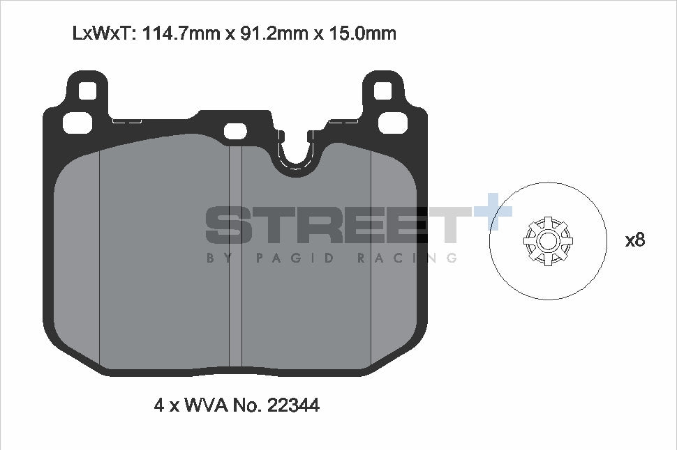Pagid Street Plus brake pads T8162SP2001