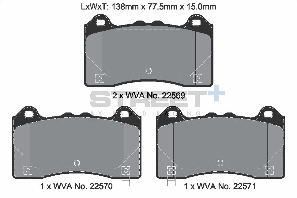 Pagid Street Plus brake pads T8163SP2001