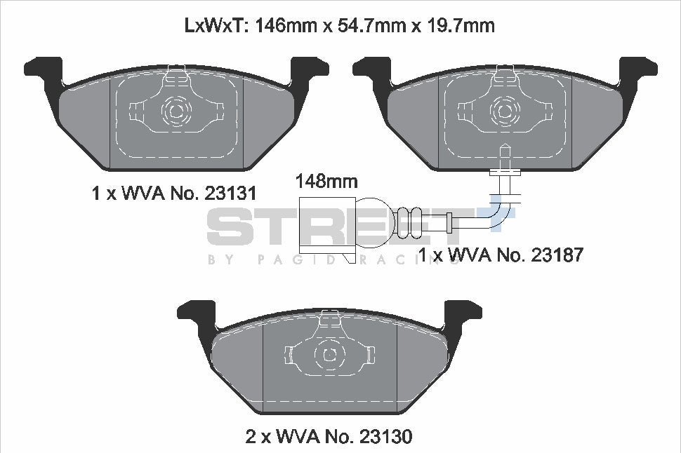 Pagid Street Plus brake pads T8164SP2001