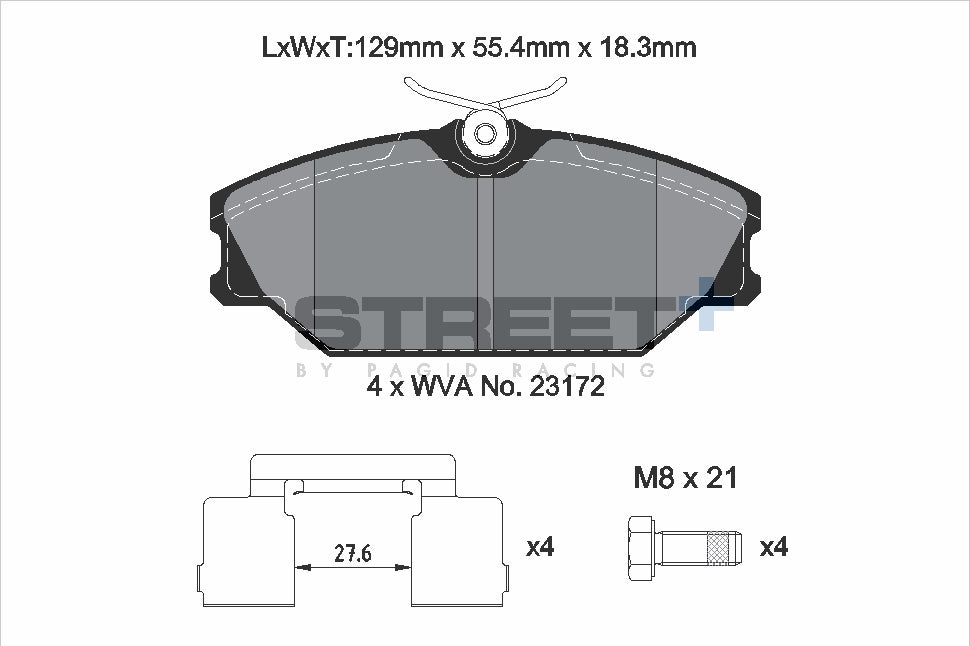 Pagid Street Plus brake pads T8165SP2001