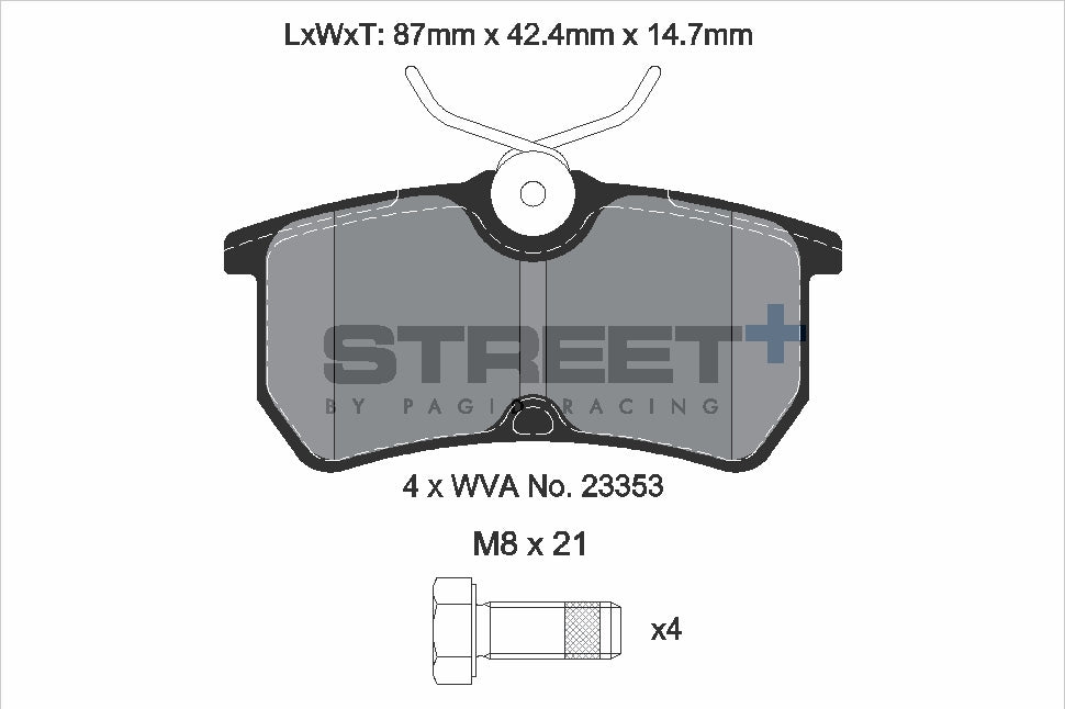 Pagid Street Plus brake pads T8170SP2001