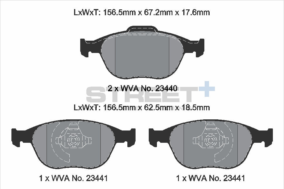 Pagid Street Plus brake pads T8174SP2001