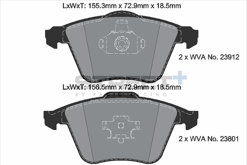Pagid Street Plus brake pads T8180SP2001