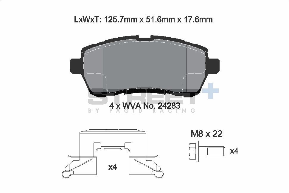 Pagid Street Plus brake pads T8187SP2001