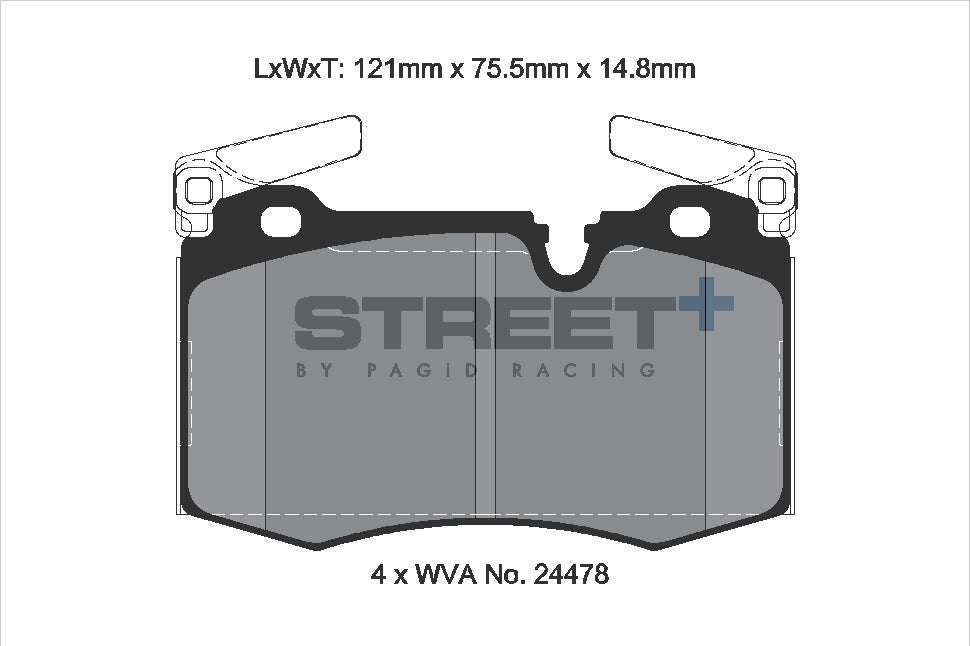Pagid Street Plus brake pads T8188SP2001