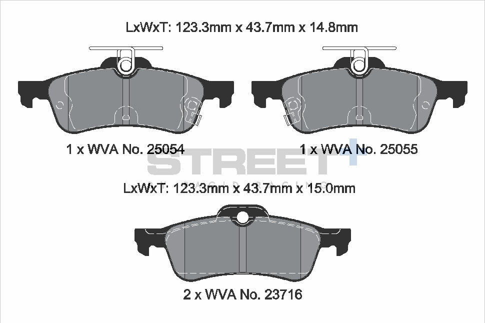 Pagid Street Plus brake pads T8196SP2001