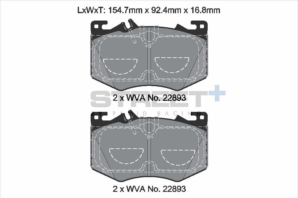 Pagid Street Plus brake pads T8211SP2001