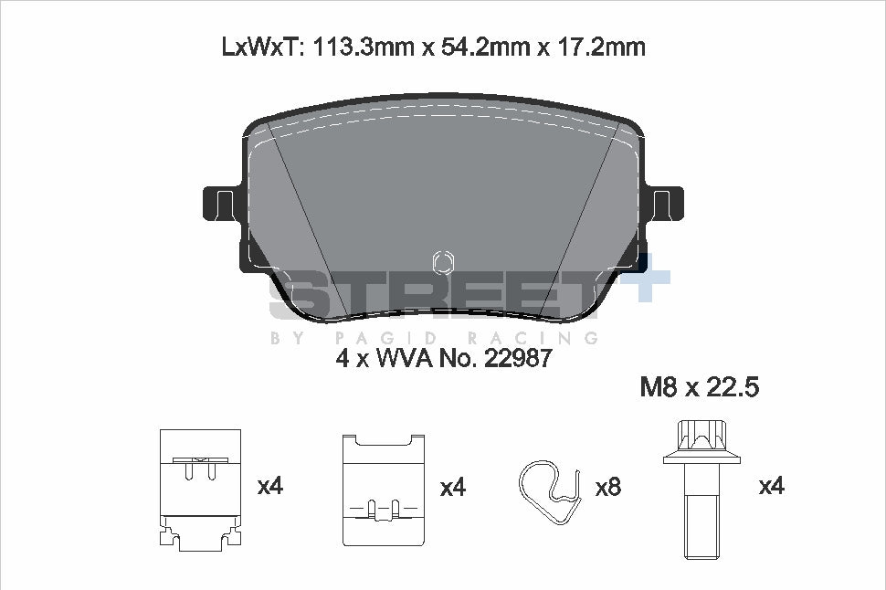 Pagid Street Plus brake pads T8213SP2001