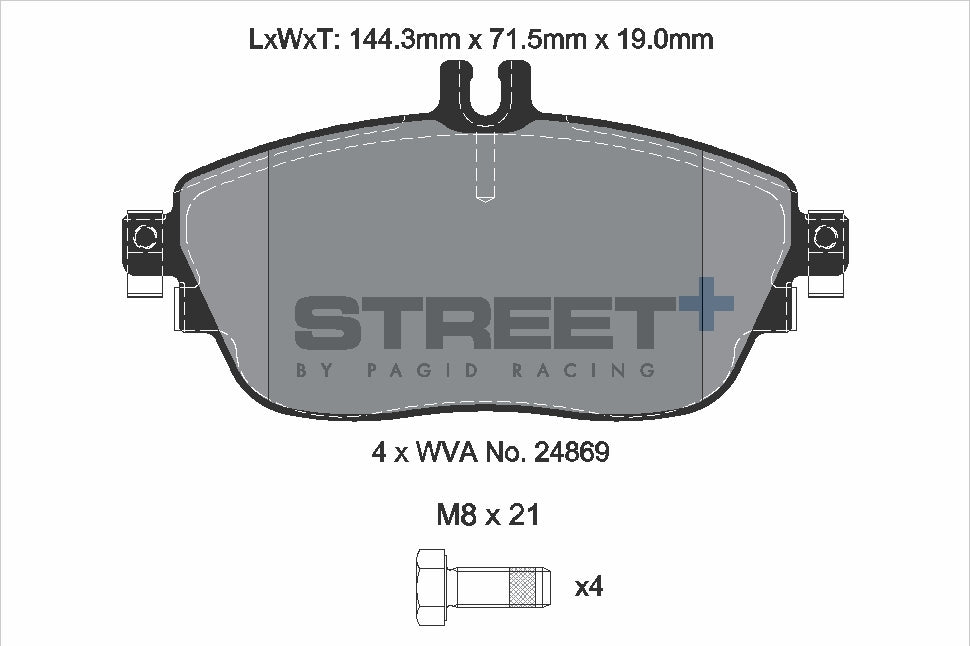 Pagid Street Plus brake pads T8215SP2001