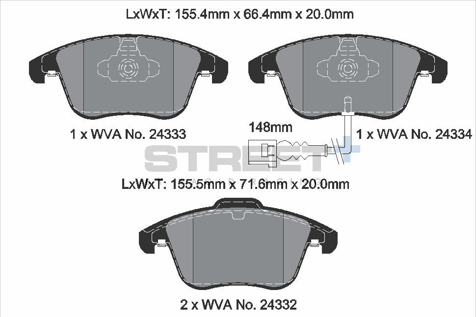 Pagid Street Plus brake pads T8219SP2001