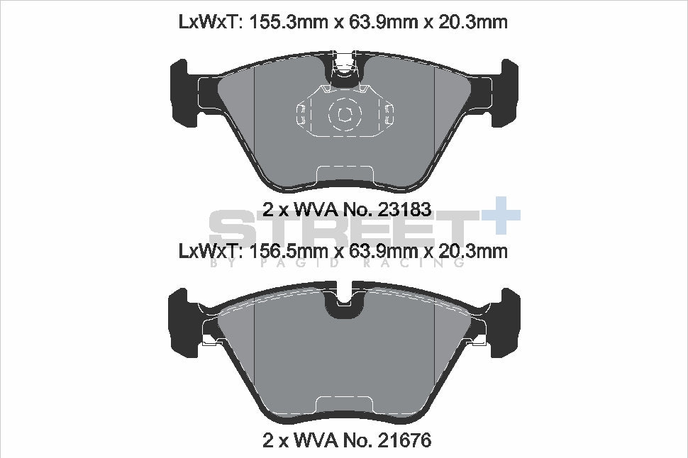 Pagid Street Plus brake pads T8221SP2001