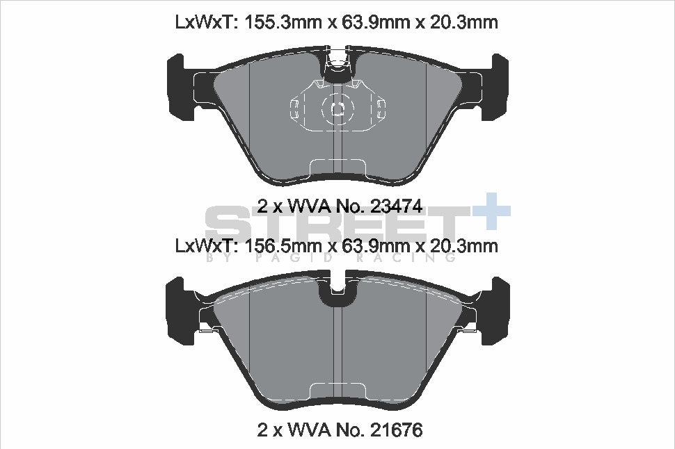 Pagid Street Plus brake pads T8222SP2001